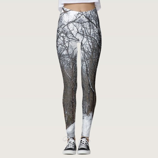 Ozark Snow Covered Road Painterly Leggings (Voorkant)