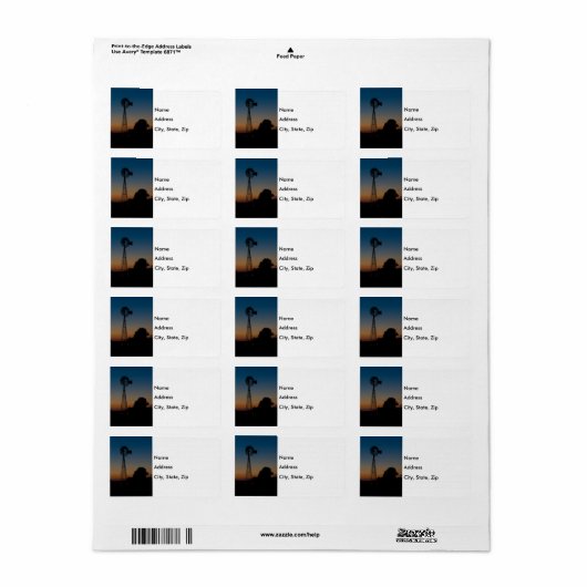 Ozark Sunset Windmill Etiket (Full Sheet)