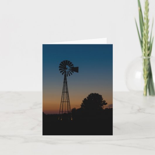 Ozark Sunset Windmill Kaart (Voorkant)