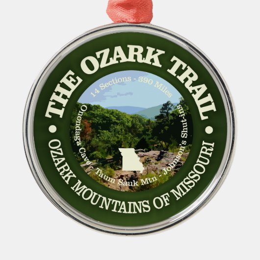 Ozark Trail (rood) Metalen Ornament (Voorkant)