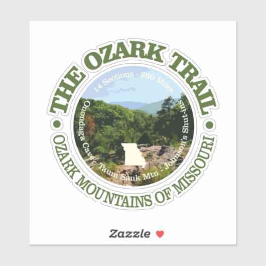 Ozark Trail (rood) Sticker (Vel)