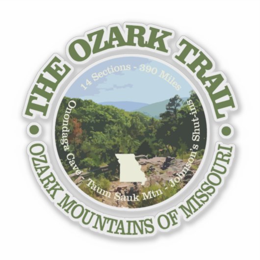 Ozark Trail (rood) Sticker (Voorkant)