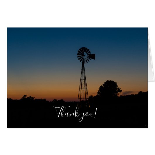 Ozark Windmill Sunset Hartelijk dank (Voorkant Horizontaal)