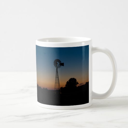 Ozark Windmolen Zonsondergang Koffiemok (Rechts)