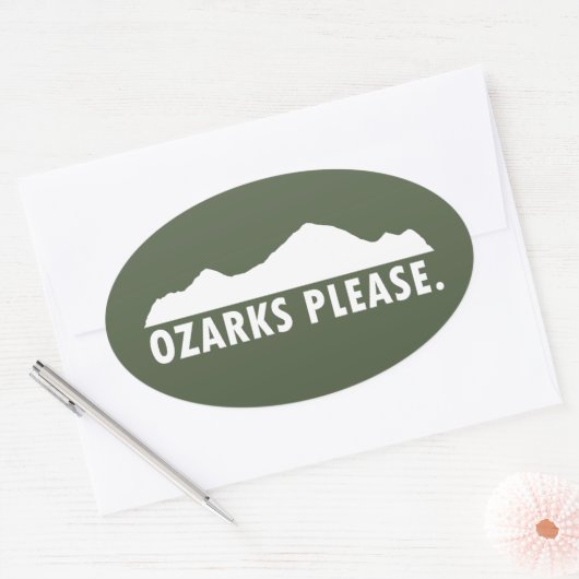Ozarks alsjeblieft ovale sticker (Envelop)