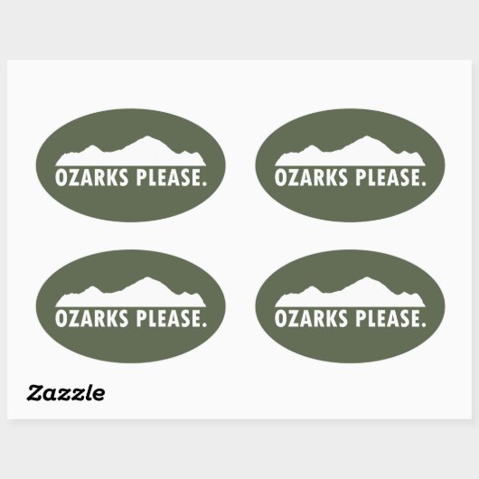 Ozarks alsjeblieft ovale sticker (Vel)