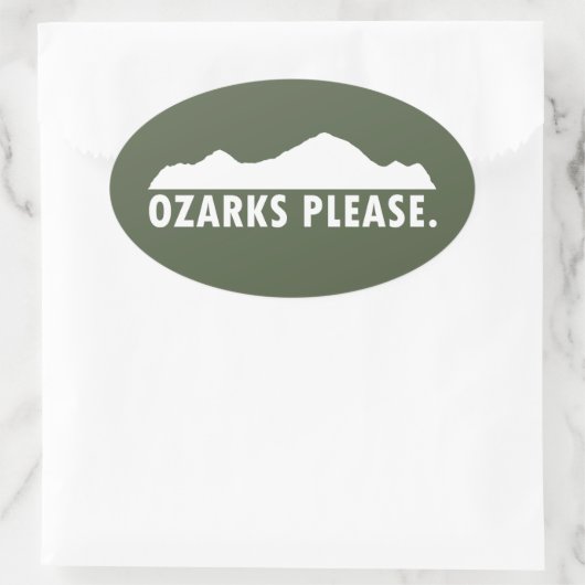 Ozarks alsjeblieft ovale sticker (Tas)