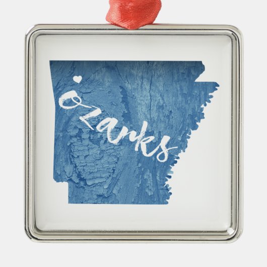 Ozarks, Arkansas Wood Grain Metalen Ornament (Voorkant)