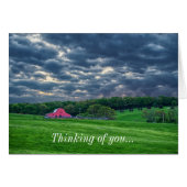 Ozarks Cloudy Boerderij Sunset Dinking U (Voorkant Horizontaal)