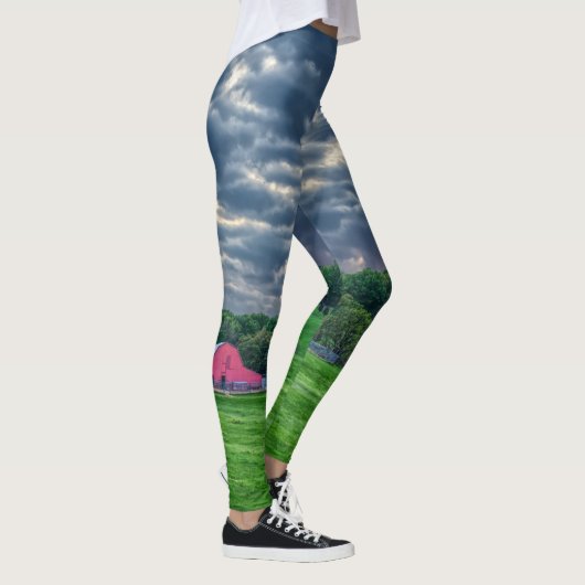 Ozarks Cloudy Boerderij Sunset Leggings (Rechts)