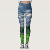 Ozarks Cloudy Boerderij Sunset Leggings (Voorkant)