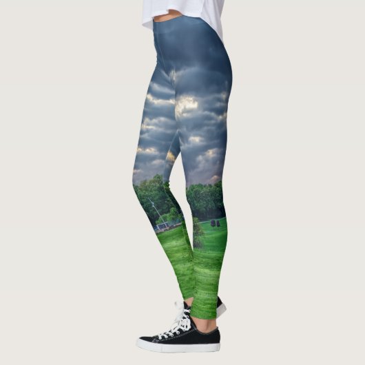 Ozarks Cloudy Boerderij Sunset Leggings (Links)