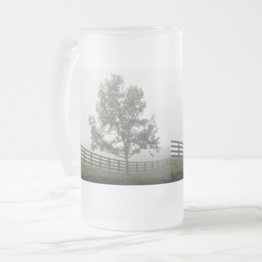 Ozarks Land Fog Frosted Glass Beer Mok (Voorkant links)