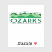 Ozarks met heuvels grafisch Arkansas Missouri Sticker (Vel)