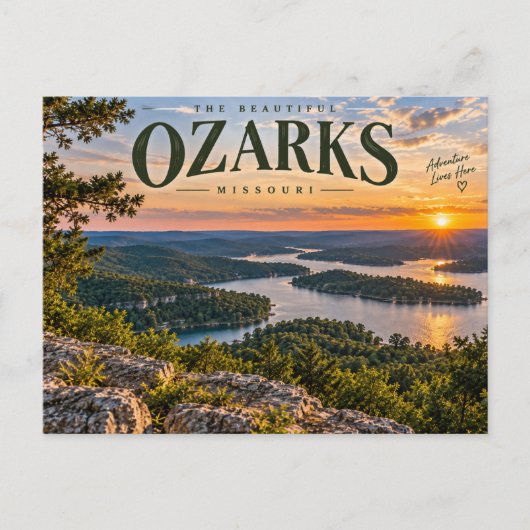 Ozarks Missouri Briefkaart (Voorkant)