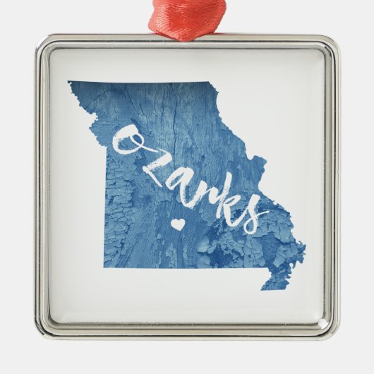 Ozarks, Missouri Wood Grain Metalen Ornament (Voorkant)