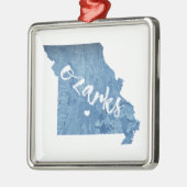 Ozarks, Missouri Wood Grain Metalen Ornament (Links)