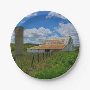 Ozarks Old Barn en Silo Papieren Bordje