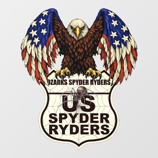 Ozarks Spyder Ryders Chapter - Decal Adelaarslogo (Vel)