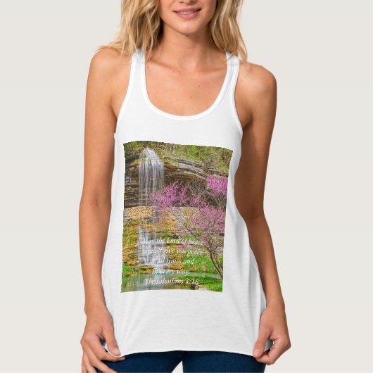 Ozarks Waterfall Spring Bluff Bijbelse Tanktop (Voorkant)