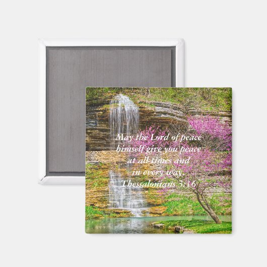 Ozarks Waterfall Spring Bluff Bijbelse Verse Magneet (Voorkant / Achterkant)