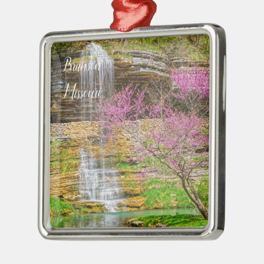 Ozarks Waterfall Spring Bluff Metalen Ornament (Links)