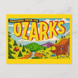 Ozarks Welkomst Kleurrijke Ansichtkaart Briefkaart