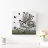 Ozars country fog Square Wall klok (Huis)