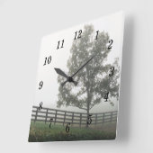 Ozars country fog Square Wall klok (Hoek)