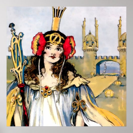 "Ozma of Oz" van John R Neill Poster (Voorkant)