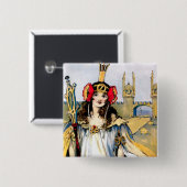 “Ozma van Oz” door John R Neill Vierkante Button 5,1 Cm (Voorkant /achterkant)