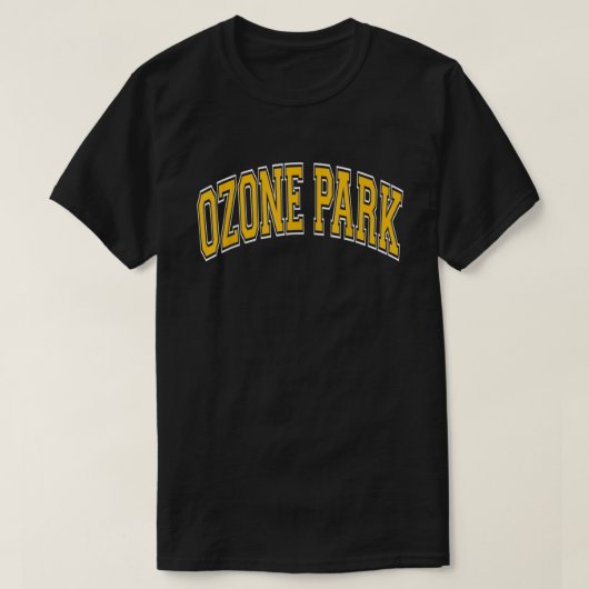 Ozone Park Ny Queens Varsity Style Amber Text T-shirt (Design voorkant)