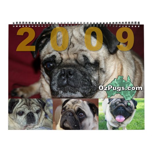 OzPugs 2009 Huge Agenda Kalender (Hoes)
