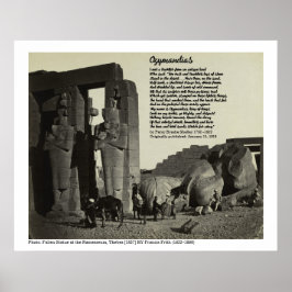 Ozymandias en Gevallen Standbeeld in het Ramesseum Poster