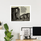 Ozymandias en Gevallen Standbeeld in het Ramesseum Poster (Thuiskantoor)