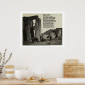 Ozymandias en Gevallen Standbeeld in het Ramesseum Poster (Keuken)