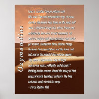 Ozymandias Poem door Percy Shelley, 1819 Poster