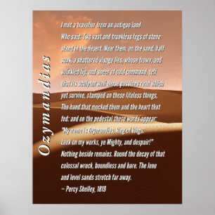 Ozymandias Poem door Percy Shelley, 1819 Poster