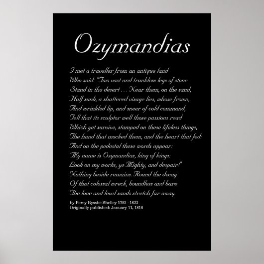 Ozymandias Poster (Voorkant)