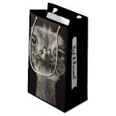 Ozzie Ostrich Gift Bag Klein Cadeauzakje (Achterkant Gekanteld)