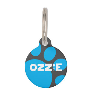 Ozzie Paw Print Cat Pet ID Tag Huisdierpenning
