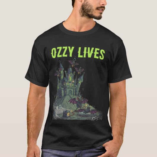 Ozzy Lives-Haunted House T-shirt (Voorkant)