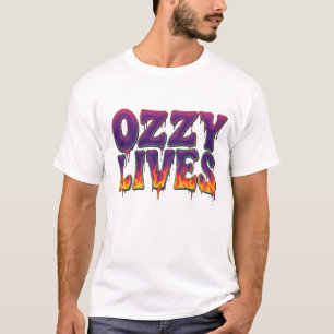 Ozzy Lives” — Psychedelische Acid Trip-lettertype T-shirt