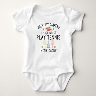 Pак mijn luiers, ik ga tennissen met papa romper
