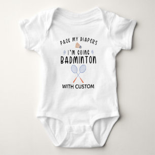 Pакkeer Mijn Luiers Ik Ga Badmintonnen met Mama Romper
