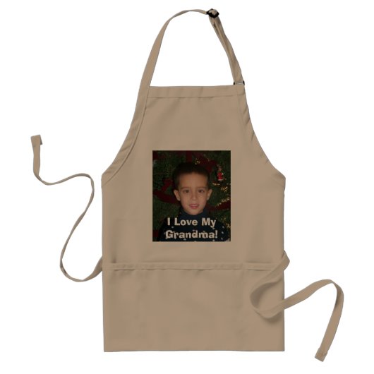 P0002723 (2), ik hou van mijn oma! standaard schort (Voorkant)