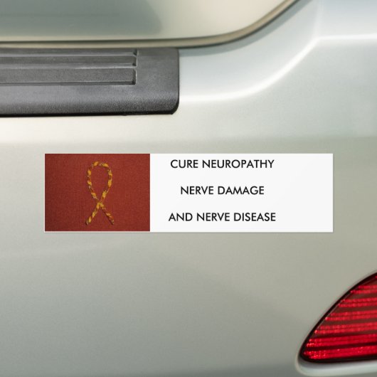 P1000070, CURE NEUROPATHYNERVE DAMAGEAND NERVE ... BUMPERSTICKER (Op auto)