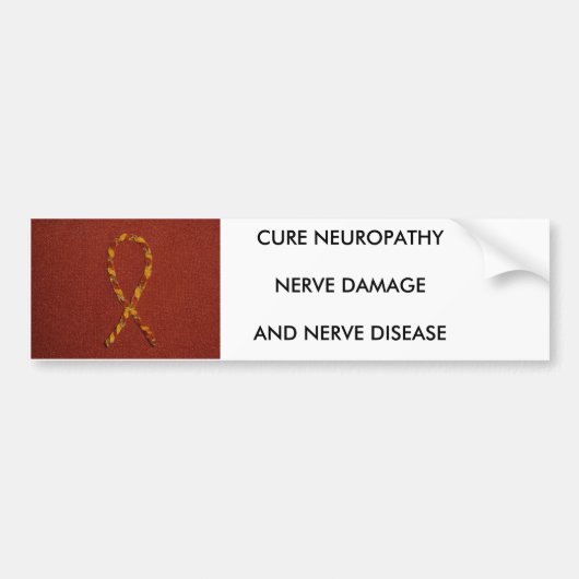 P1000070, CURE NEUROPATHYNERVE DAMAGEAND NERVE ... BUMPERSTICKER (Voorkant)