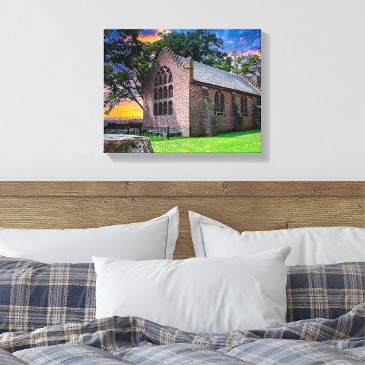 P1010074-Jamestown, Virginia Oude Kerk Canvas Afdruk (Insitu (Slaapkamer))