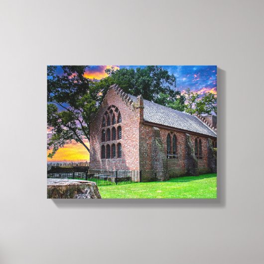 P1010074-Jamestown, Virginia Oude Kerk Canvas Afdruk (Voorkant)